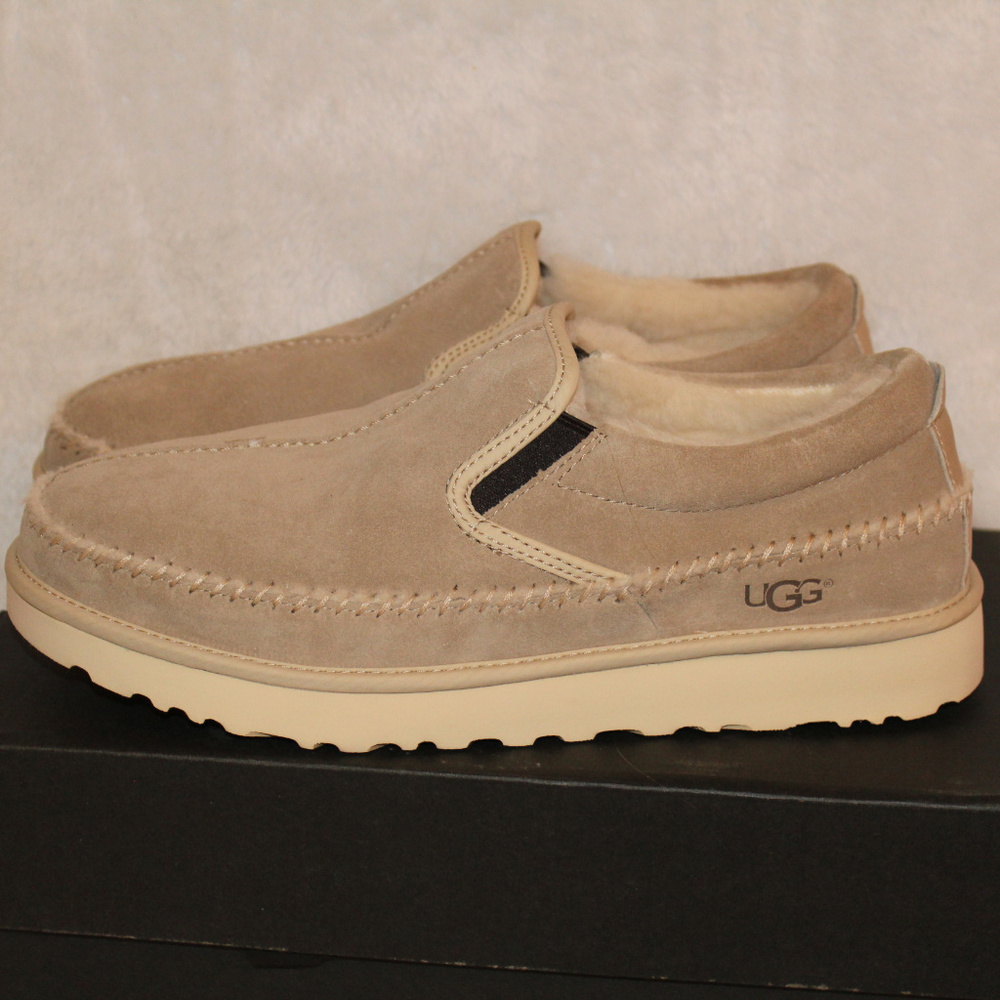 UGG NEUMEL LUXURY SHEARLING SUEDE SLIPPERS NEW! - Picture 1 of 8